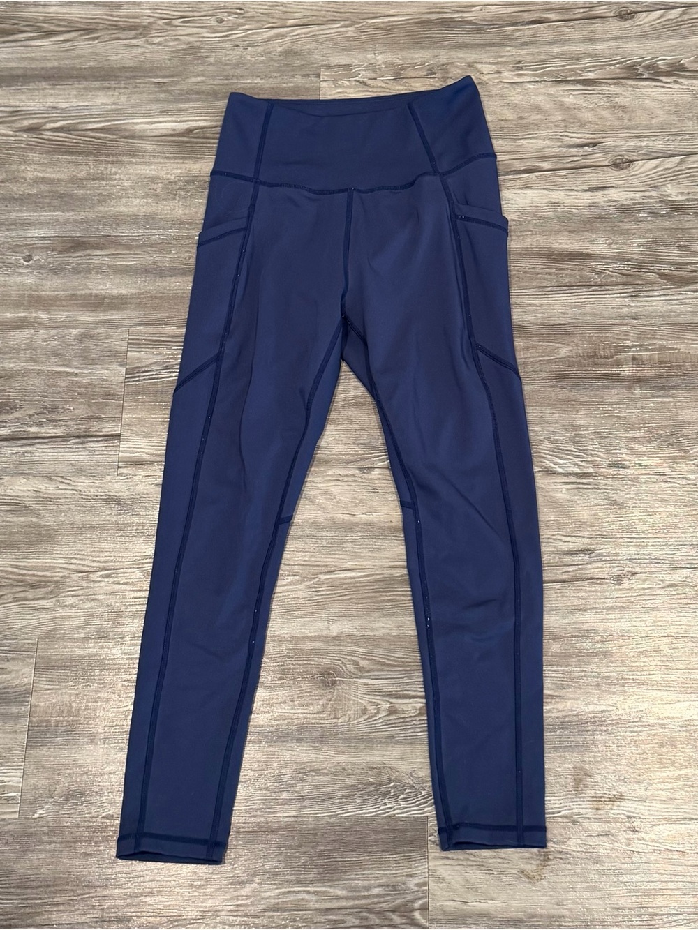 R. Sofia Women’s Navy Purple Performance Leggings Athletic Stretch size Small